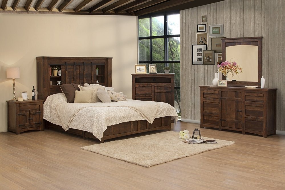 27" Brown Solid Wood One Drawer Nightstand - Grain & Gear