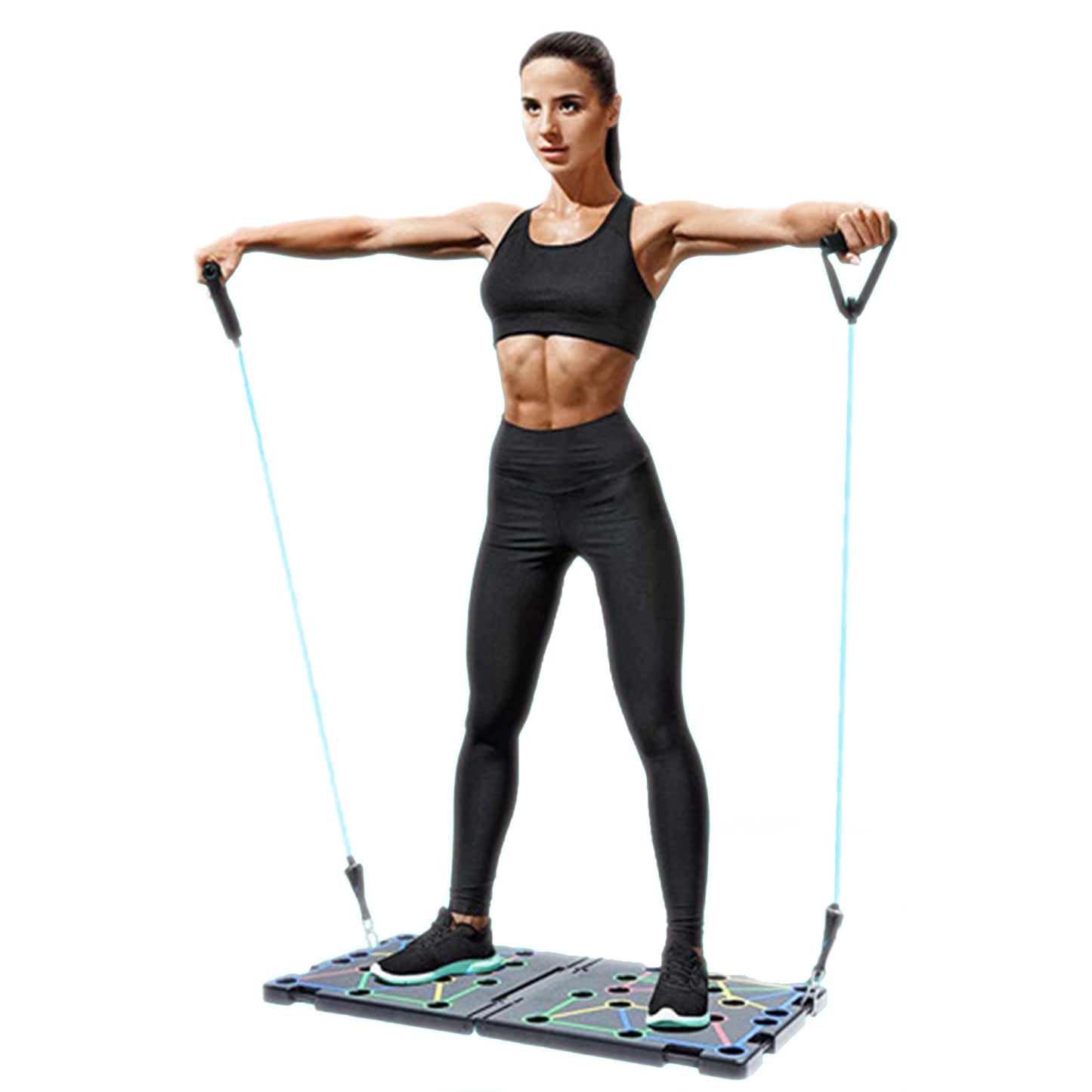 9 in 1 Push Up Rack Board System Fitness Workout Train Gym Exercise - Grain & Gear