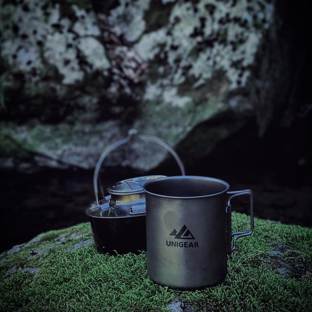 100% Titanium Camping Cup 450ml - Grain & Gear