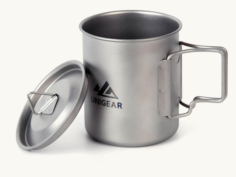 100% Titanium Camping Cup 450ml - Grain & Gear