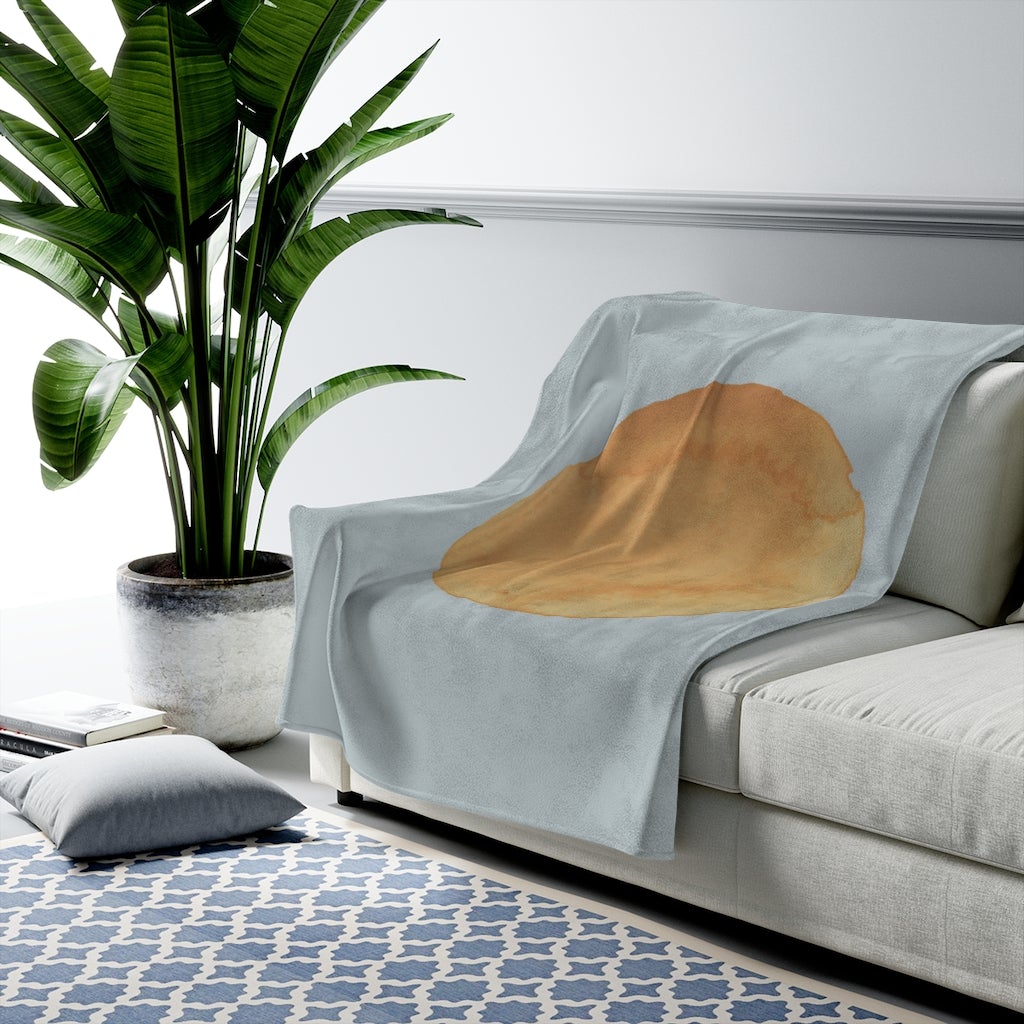 Abstract Sun Art in Blue Plush Throw - 3 Sizes - Grain & Gear