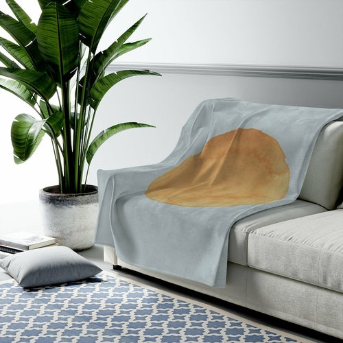 Abstract Sun Art in Blue Plush Throw - 3 Sizes - Grain & Gear