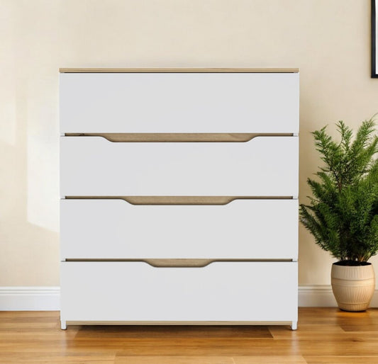 31" Brown and White Four Drawer Standard Chest - Grain & Gear