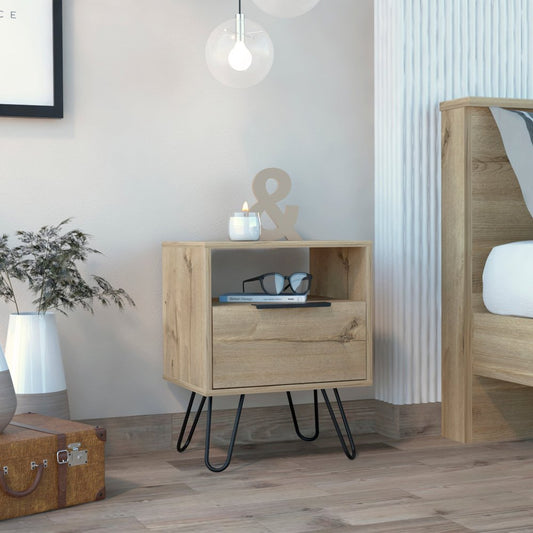 22" Oak Wood Nightstand - Grain & Gear