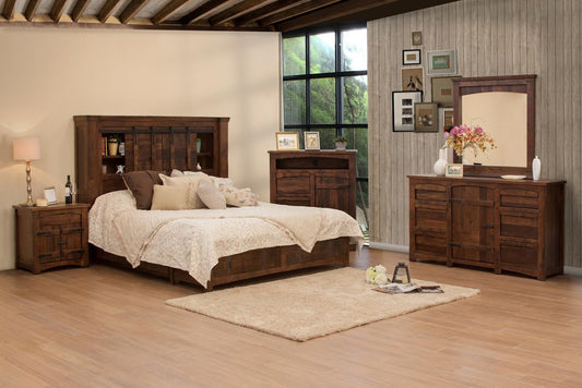 27" Brown Solid Wood One Drawer Nightstand - Grain & Gear