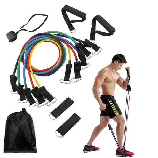 11 Pieces Resistance Bands Set Exercise Bands - Grain & Gear