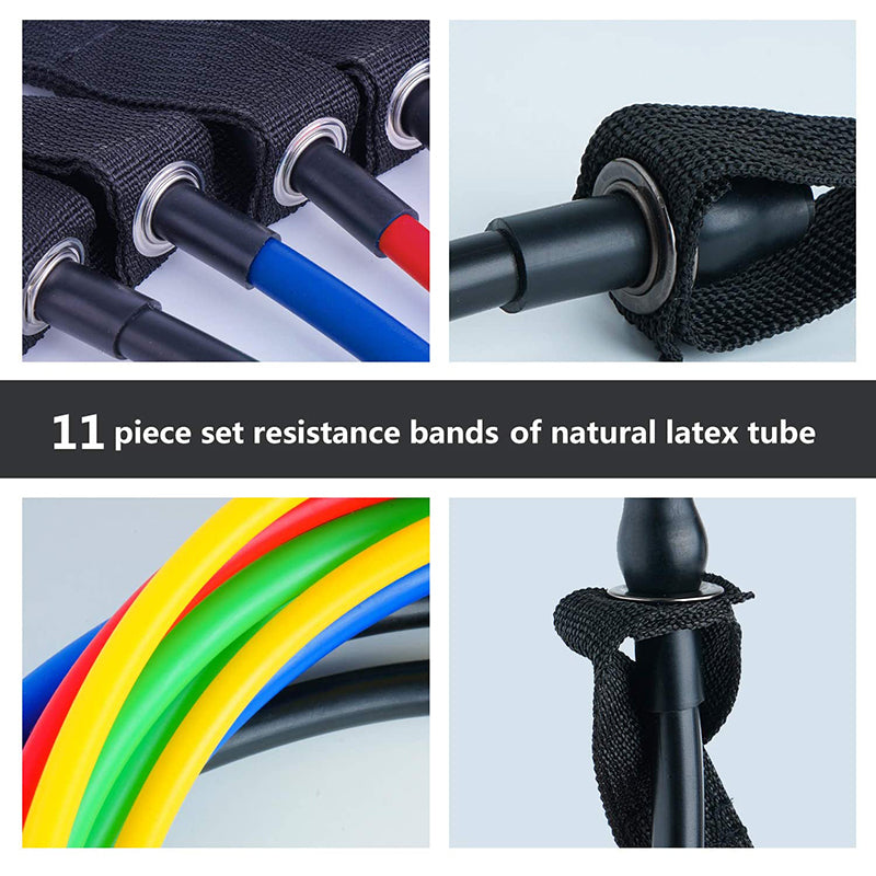 11Pcs Fitness Equipment Resistance Band Set - Grain & Gear