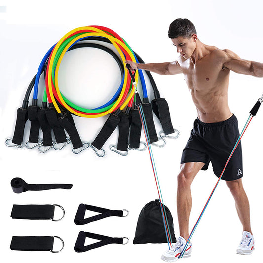 11Pcs Fitness Equipment Resistance Band Set - Grain & Gear