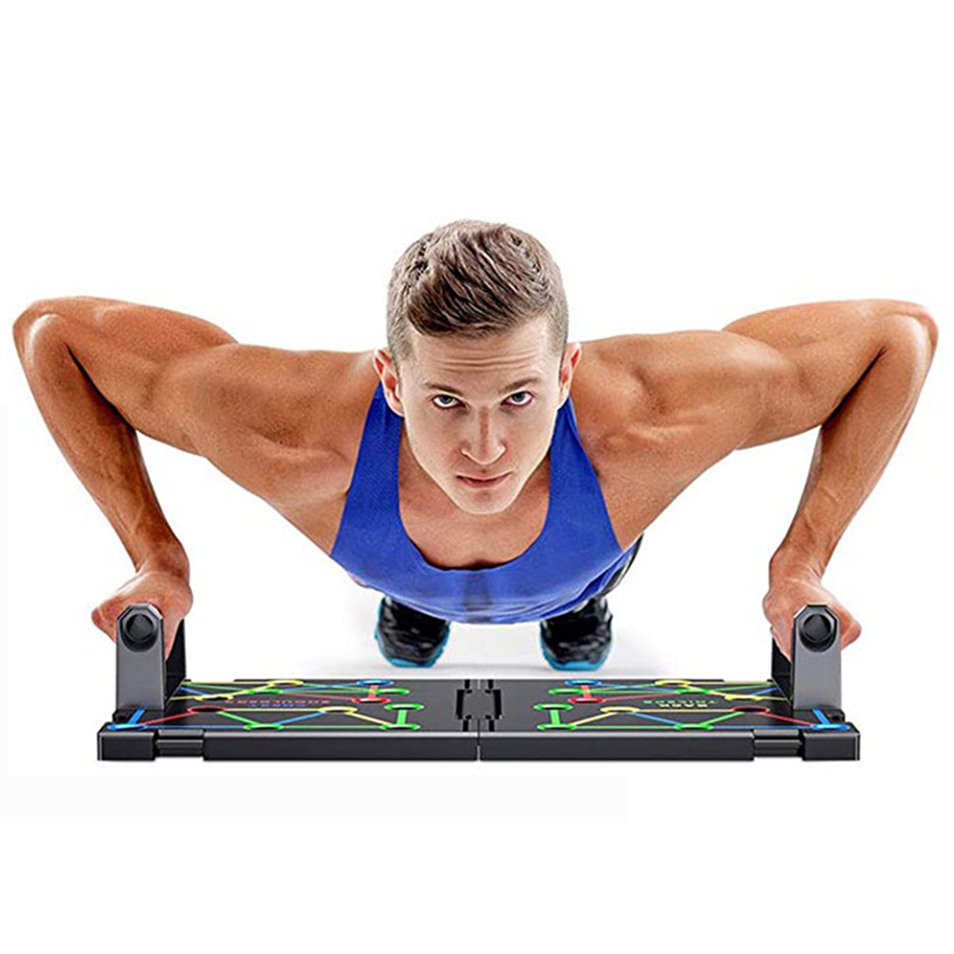 9 in 1 Push Up Rack Board System Fitness Workout Train Gym Exercise - Grain & Gear